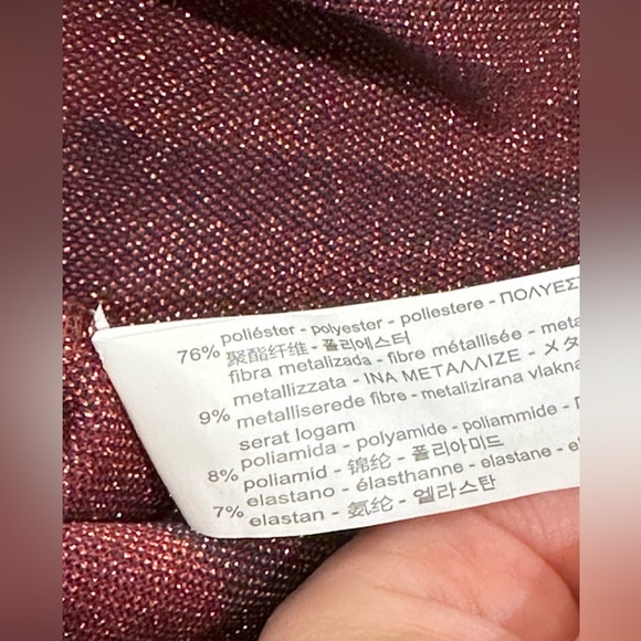 Zara metallic rose gold striped wrap pull on skirt nwt - Picture 11 of 11